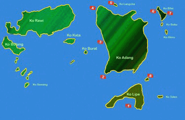 koh tao scuba map